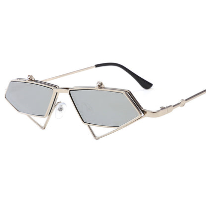 Elegant Round Face Sunglasses - Vintage Steampunk Style