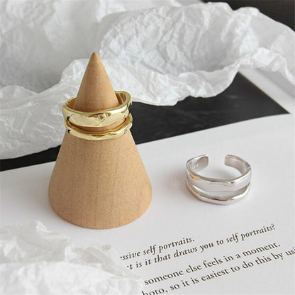 Geo Double Wave Ring