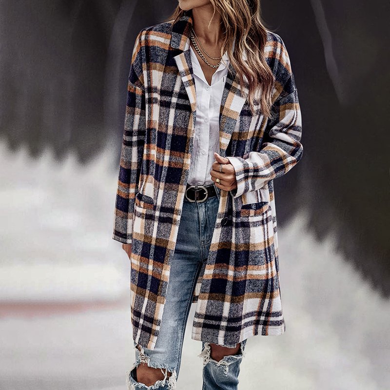 Woolen Lapel Coat for Autumn and Winter Season