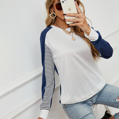 Slimming Women's Printed Stitching Sweater