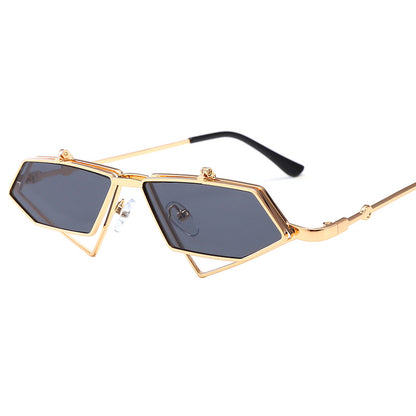 Elegant Round Face Sunglasses - Vintage Steampunk Style