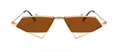 Elegant Round Face Sunglasses - Vintage Steampunk Style