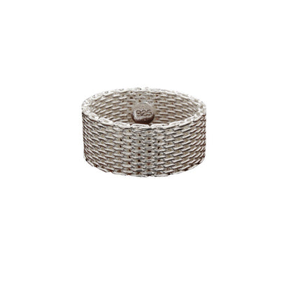Silver Plated Mesh Ring
