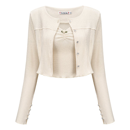 The Kelsie Knit Cardigan Set