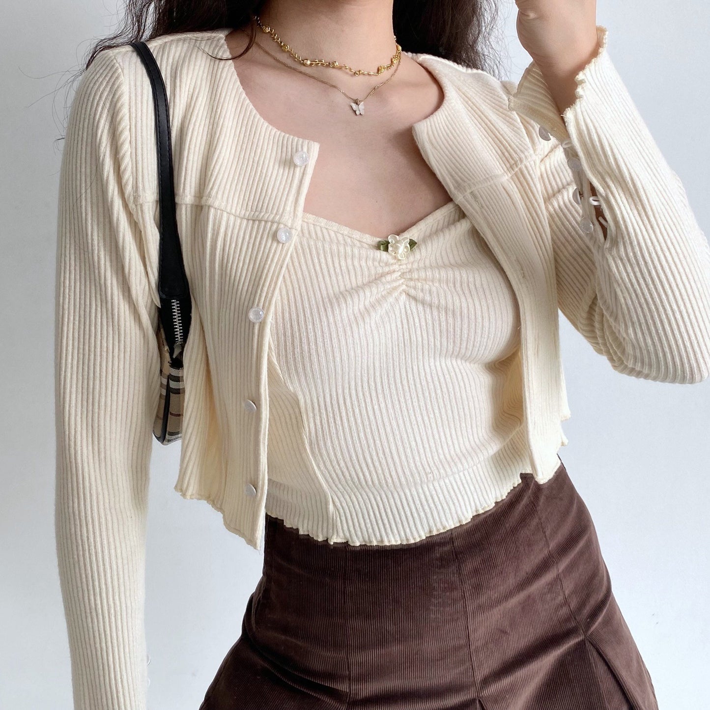 The Kelsie Knit Cardigan Set